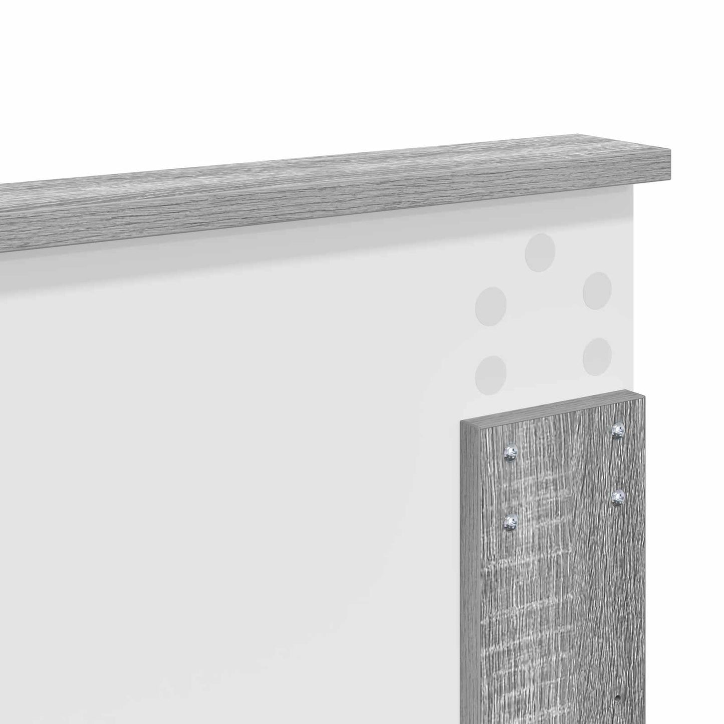 Bed Frame Grey Sonoma 140 x 200 cm Solid Pine Wood