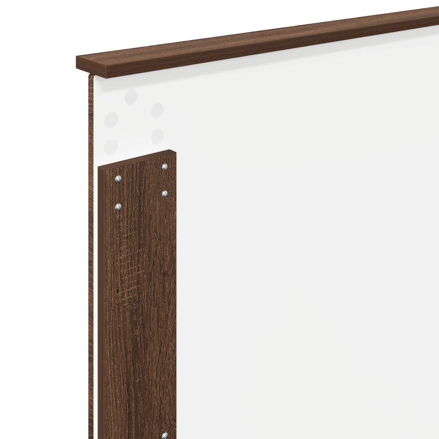 Bed Frame Brown Oak and Silver 75 x 190 cm Engineered Wood