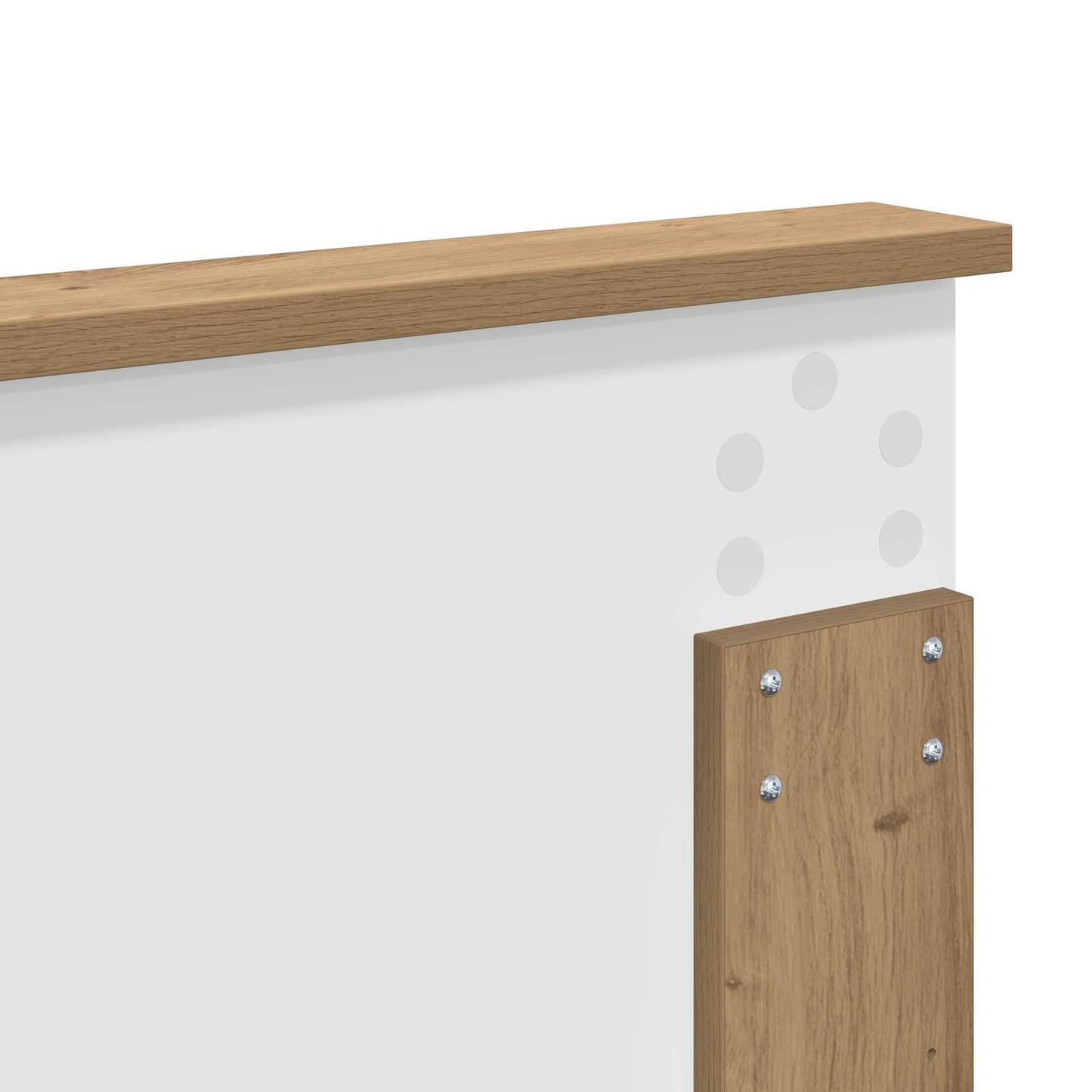 Bed Frame Artisian Oak 140 x 190 cm Solid Pine Wood