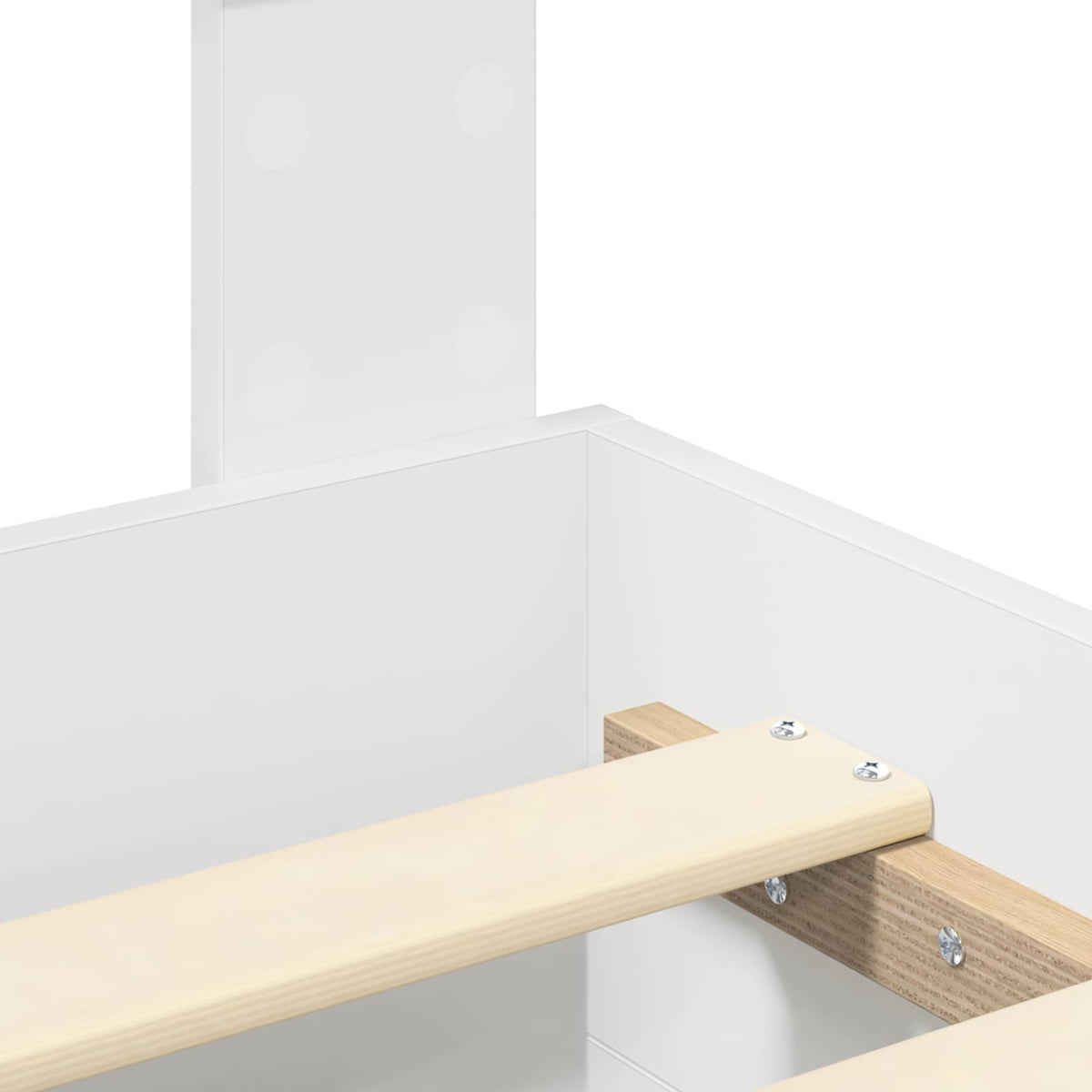 Bed Frame with Drawer White 160 x 200 cm Engineered Wood