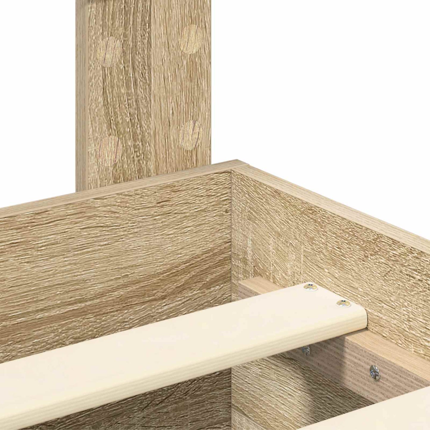 Bed Frame with Drawer Sonoma Oak 140 x 190 cm Engineered Wood