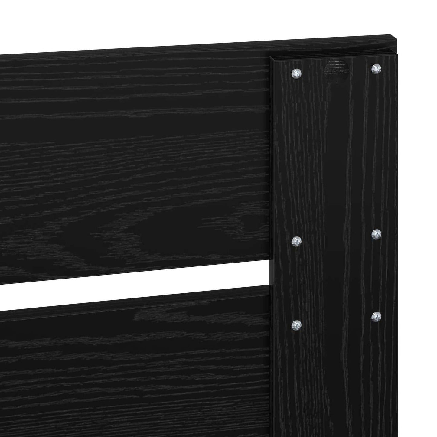 Bed Frame with Headboard Black 120 x 190 cm Solid Pine Wood