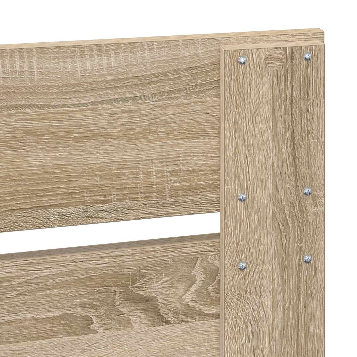 Bed Frame with Headboard Sonoma 140 x 200 cm Solid Pine Wood