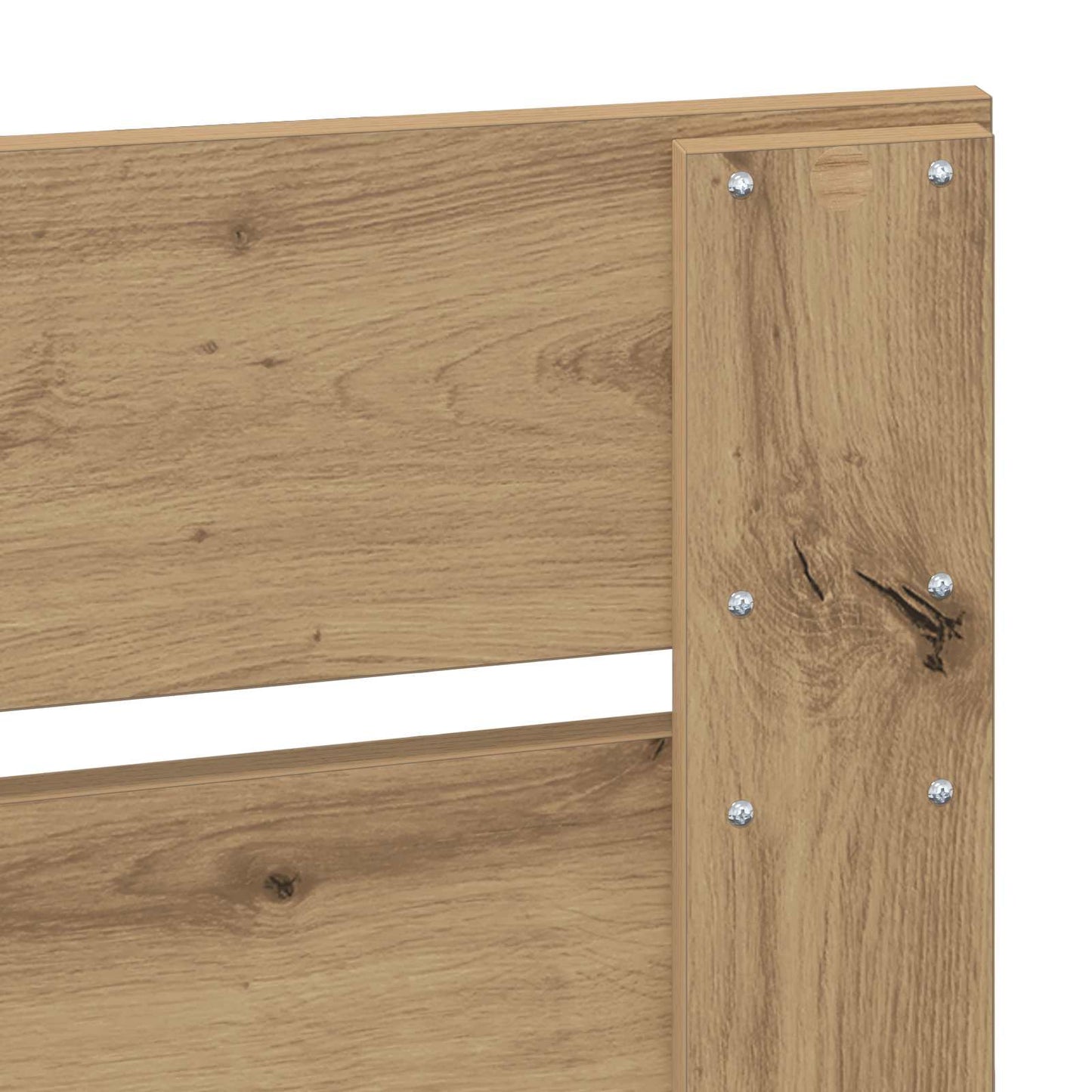 Bed Frame Artisian Oak 90 x 190 cm Solid Pine Wood