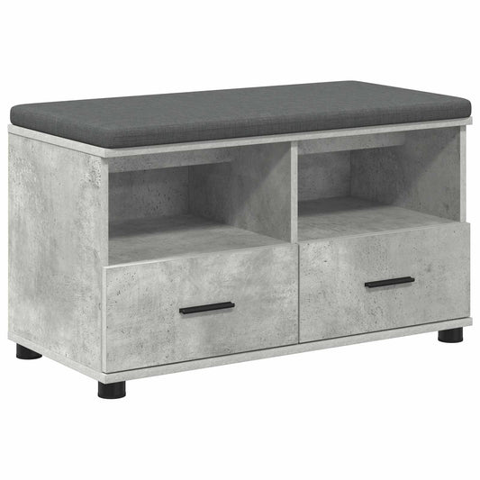Hall Bench Concrete Grey 80 x 38 x 46 cm