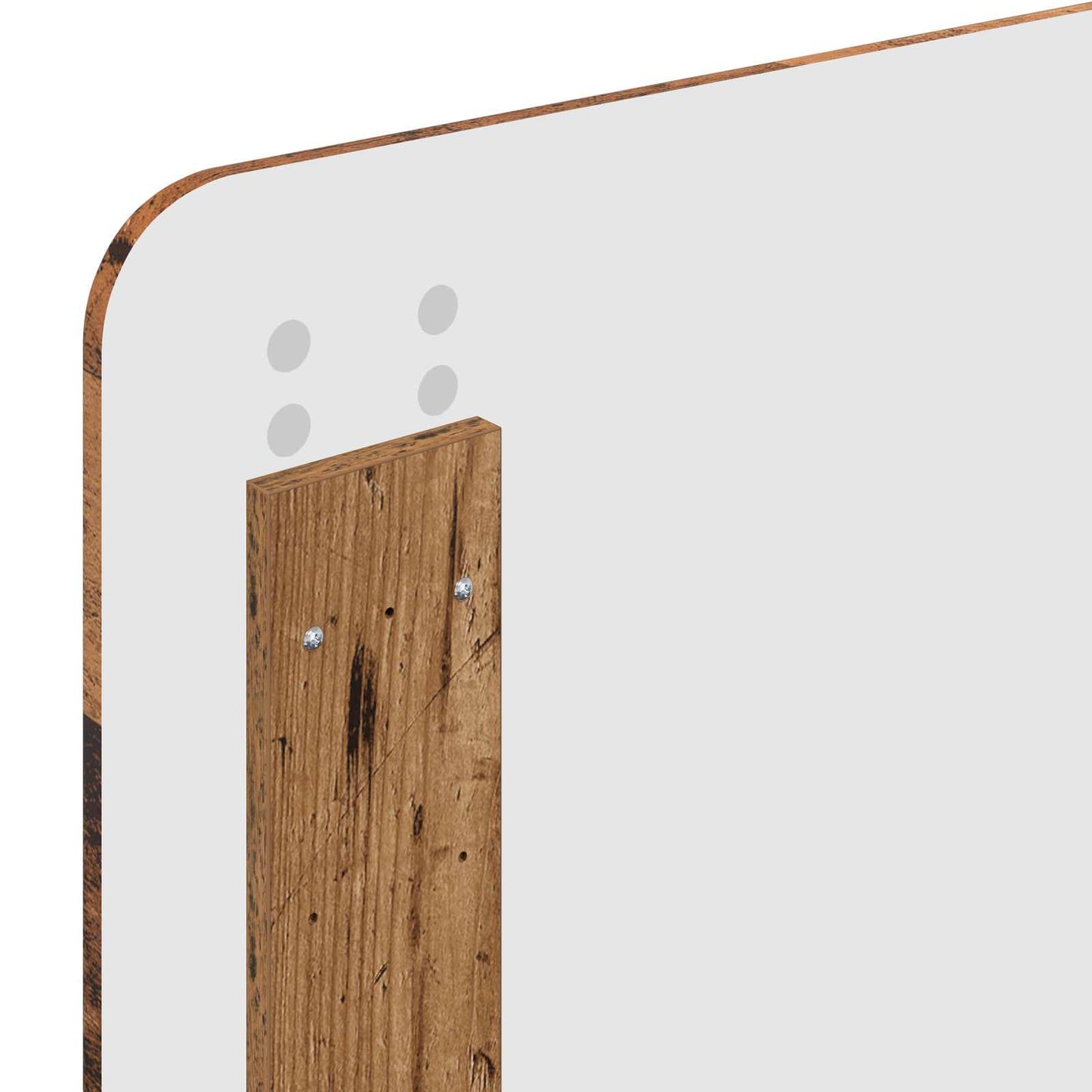 Bed Frame with Headboard Old Wood 100 x 200 cm Solid Pine Wood