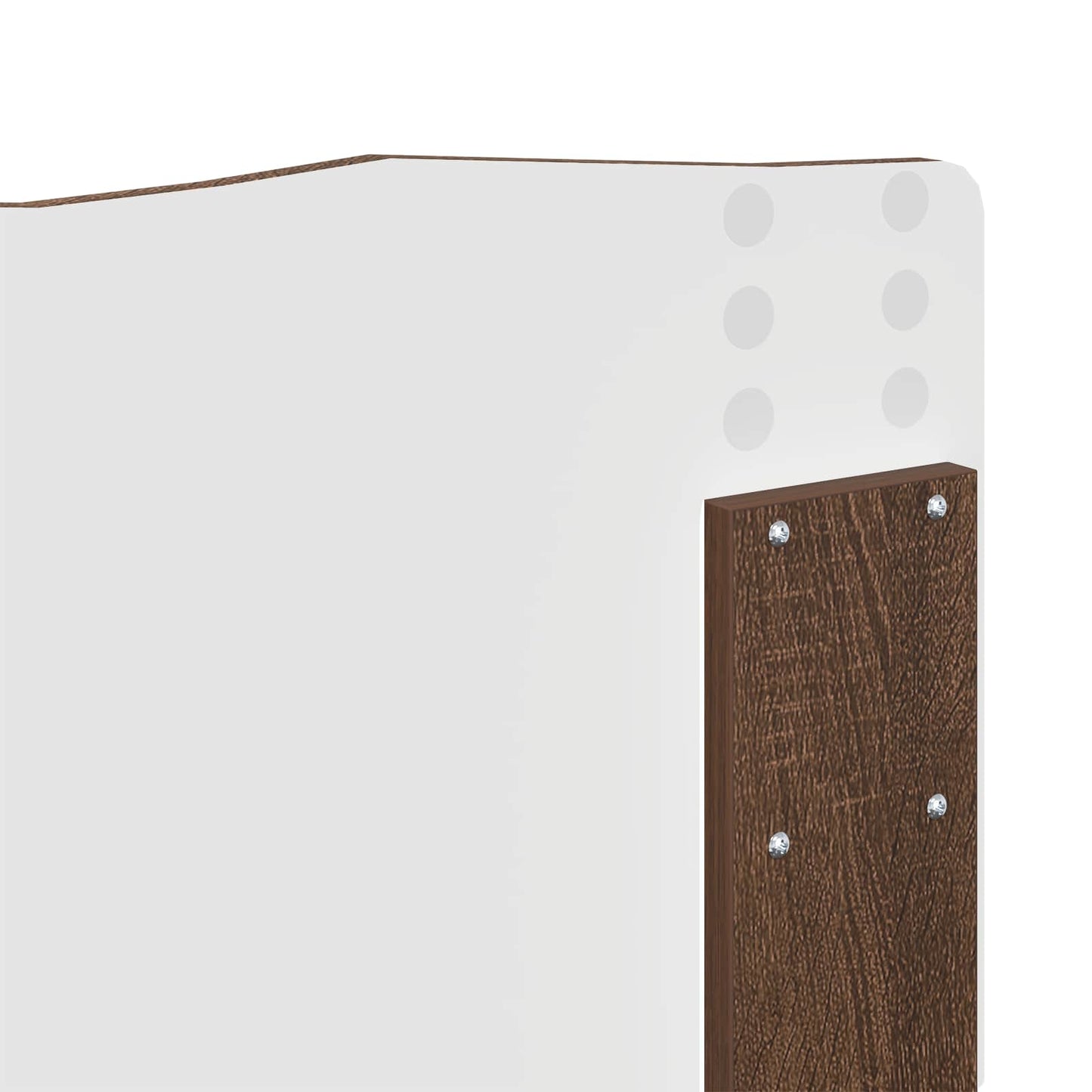 Bed Frame with Headboard Brown Oak 120 x 190 cm Solid Pine Wood