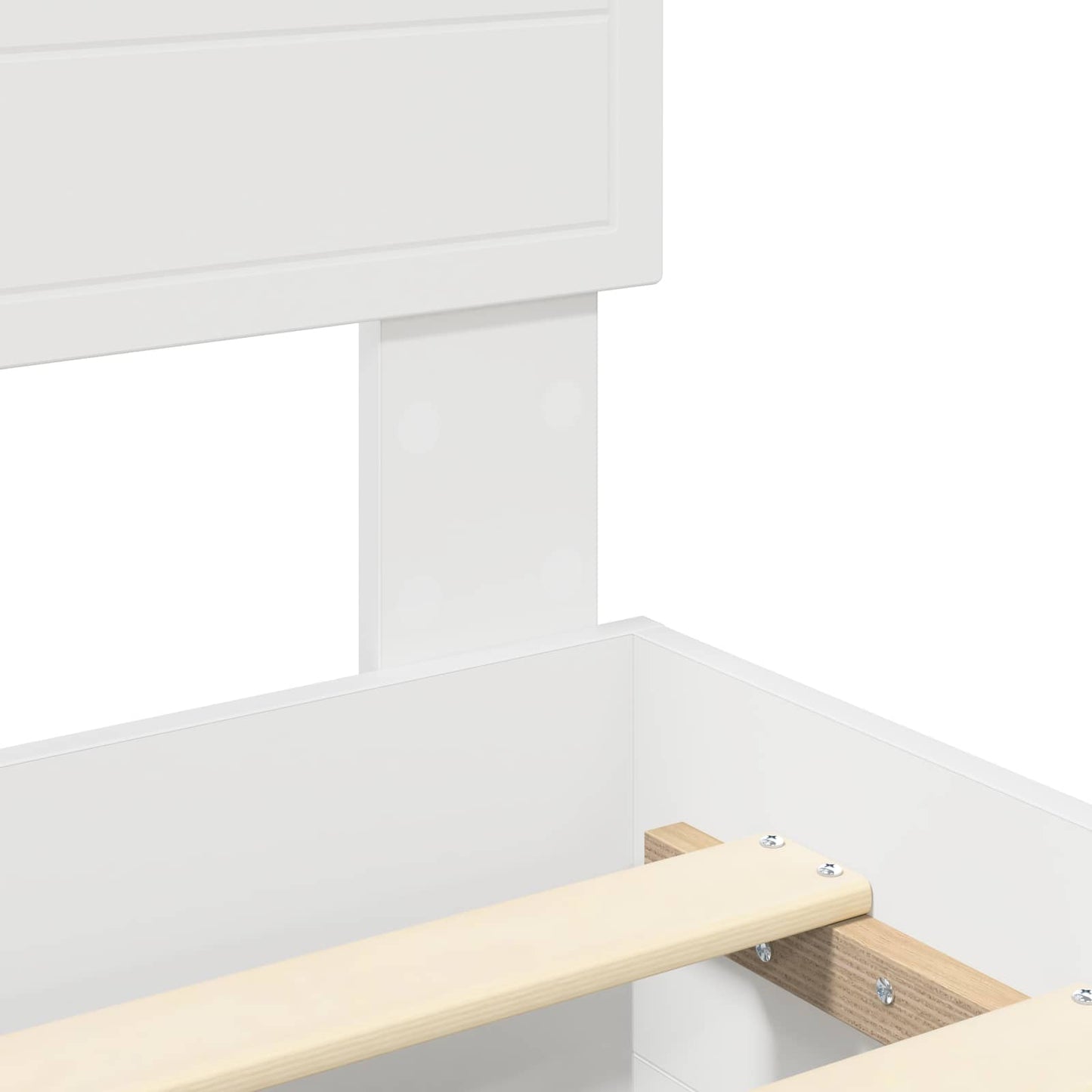 Bed Frame with Drawer White 160 x 200 cm Engineered Wood