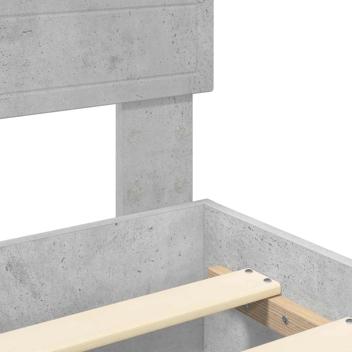 Bed Frame Concrete Grey 160 x 200 cm Engineered Wood