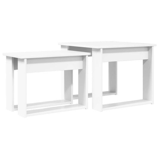 Coffee Table Set 2 pcs White 50 x 52 x 42 cm Engineered Wood