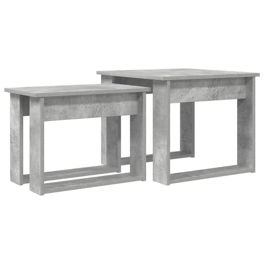 Coffee Table Set 2 pcs Concrete Grey 50 x 52 x 42 cm