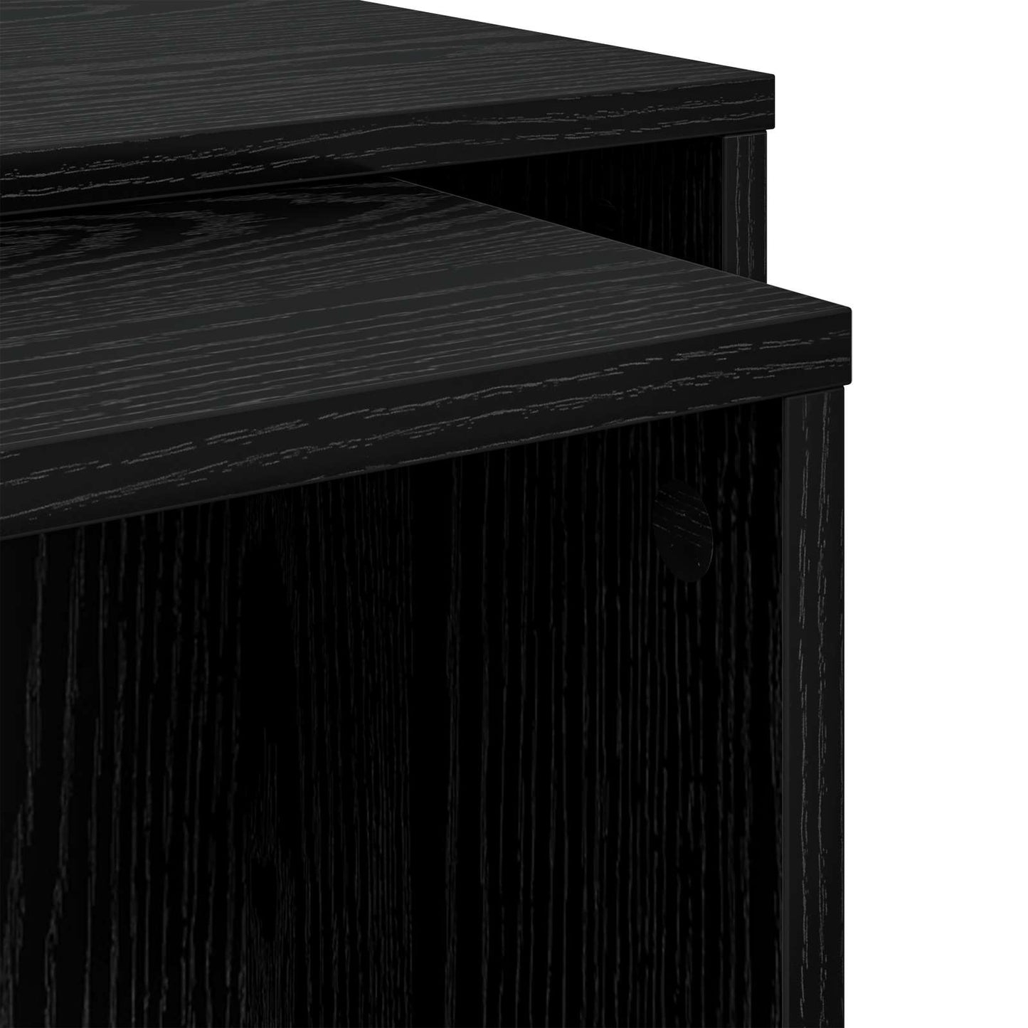 Coffee Table Set 2 pcs Black Oak 90 x 48 x 40 cm