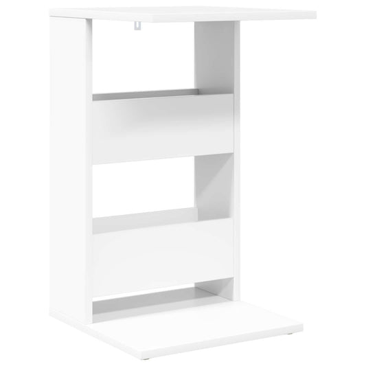 Side Table White 40 x 35 x 60.5 cm Engineered Wood