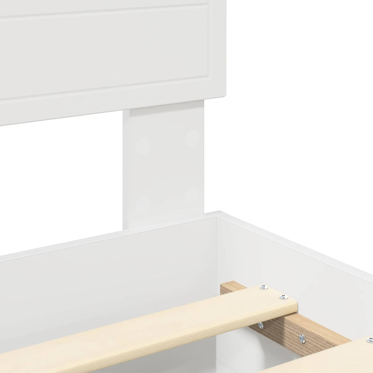 Bed Frame with Drawer White 160 x 200 cm Engineered Wood