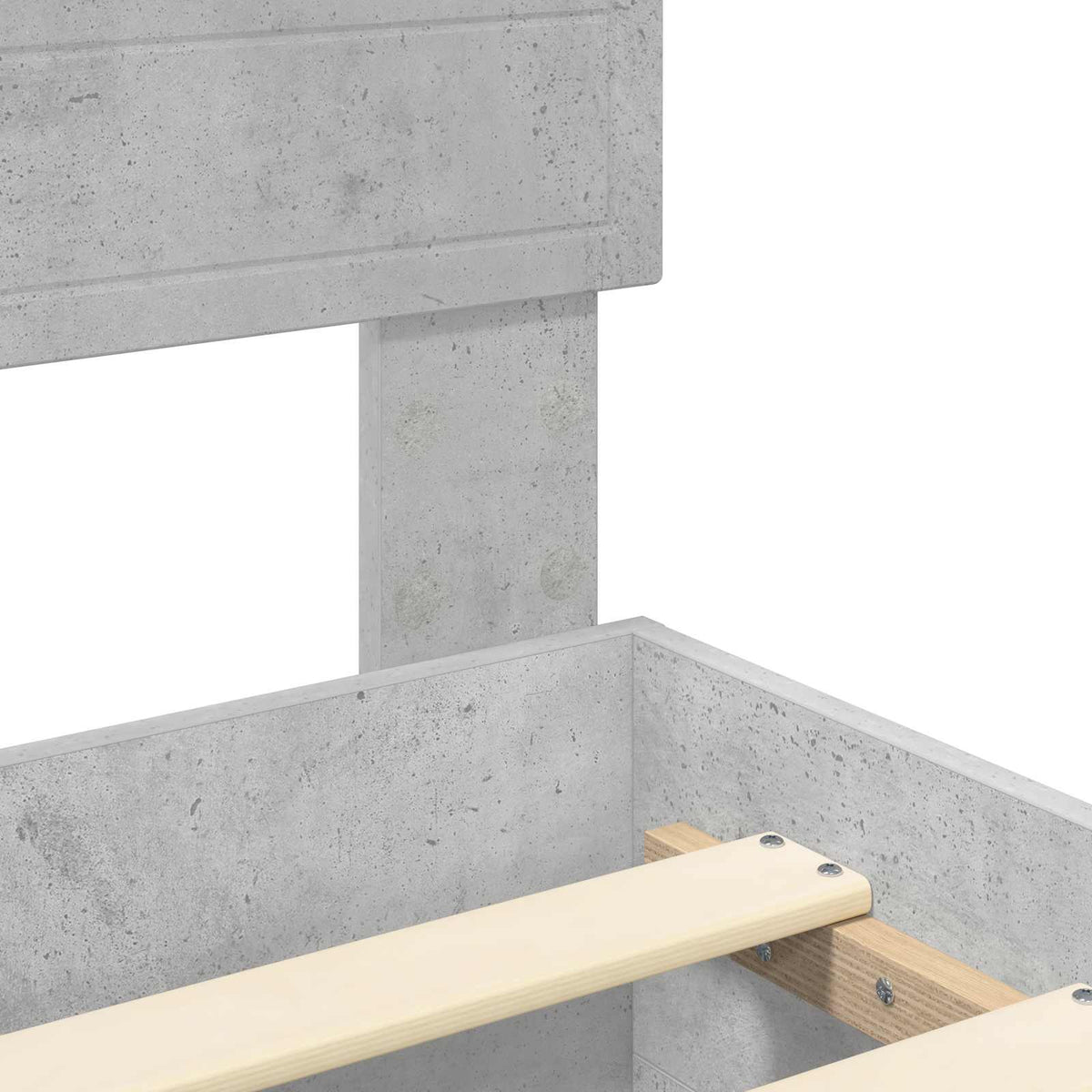 Bed Frame Concrete Grey 120 x 190 cm Engineered Wood