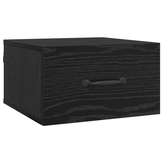 Bedside Cabinet Black Oak 35 x 35 x 20 cm Engineered Wood