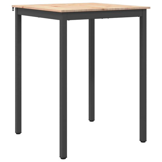 Bar Table 80 x 80 x 105 cm Solid Pine Wood Natural Square