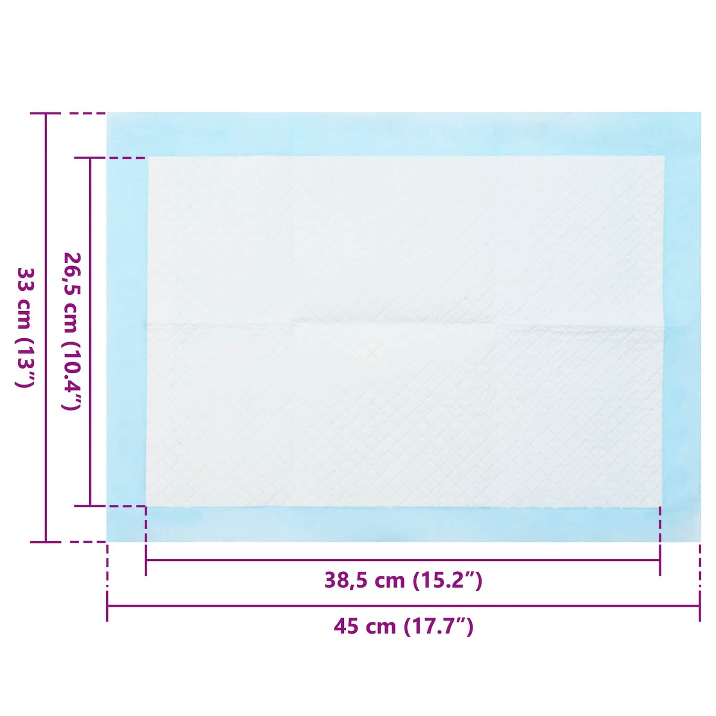 Non-woven Fabric Pet Training Pad 50 pcs 45 x 33 cm