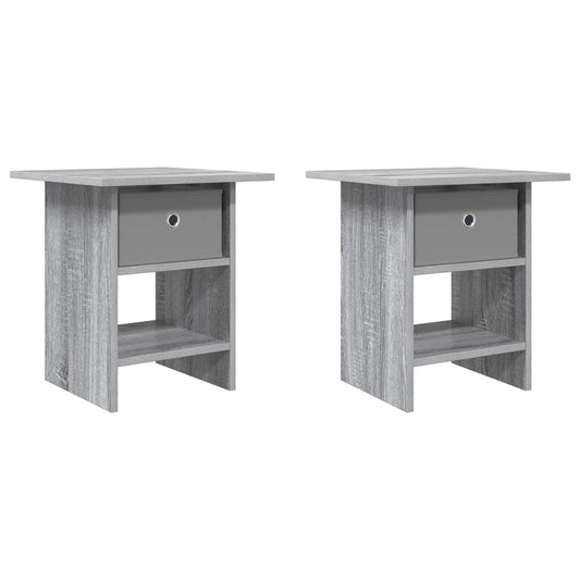 Bedside Table 2 pcs Grey Sonoma 41 x 40 x 45 cm Engineered Wood