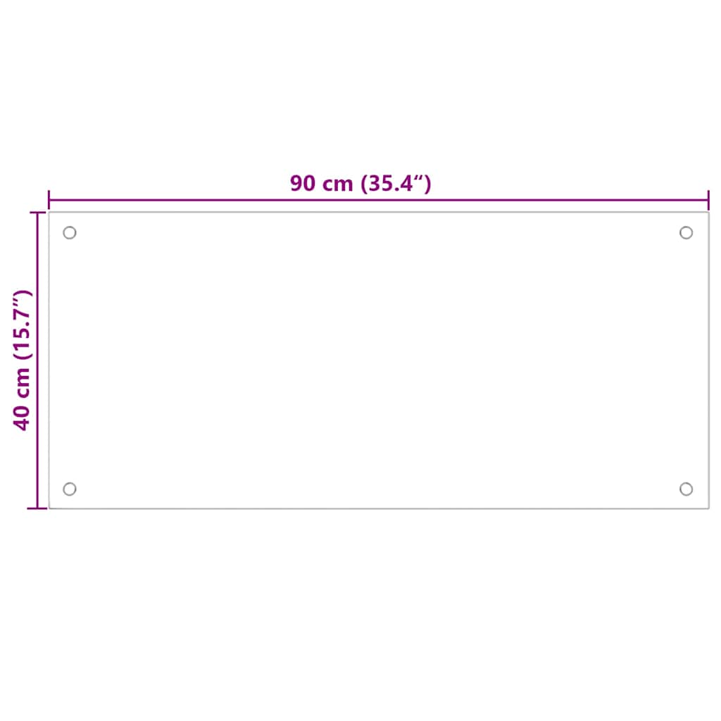 Kitchen Backsplash 2 pcs White 90 x 40 cm Tempered Glass