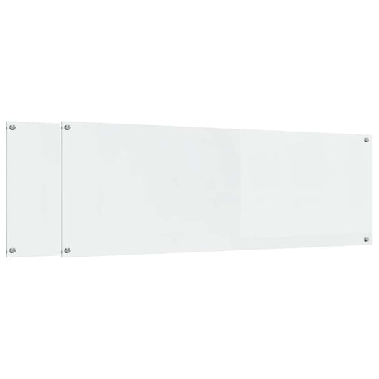 Kitchen Backsplash 2 pcs Transparent 120 x 40 cm Tempered Glass