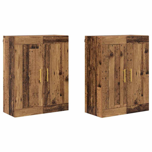 Wall-mounted Cabinet 2 pcs Old Wood 69.5 x 34 x 90 cm