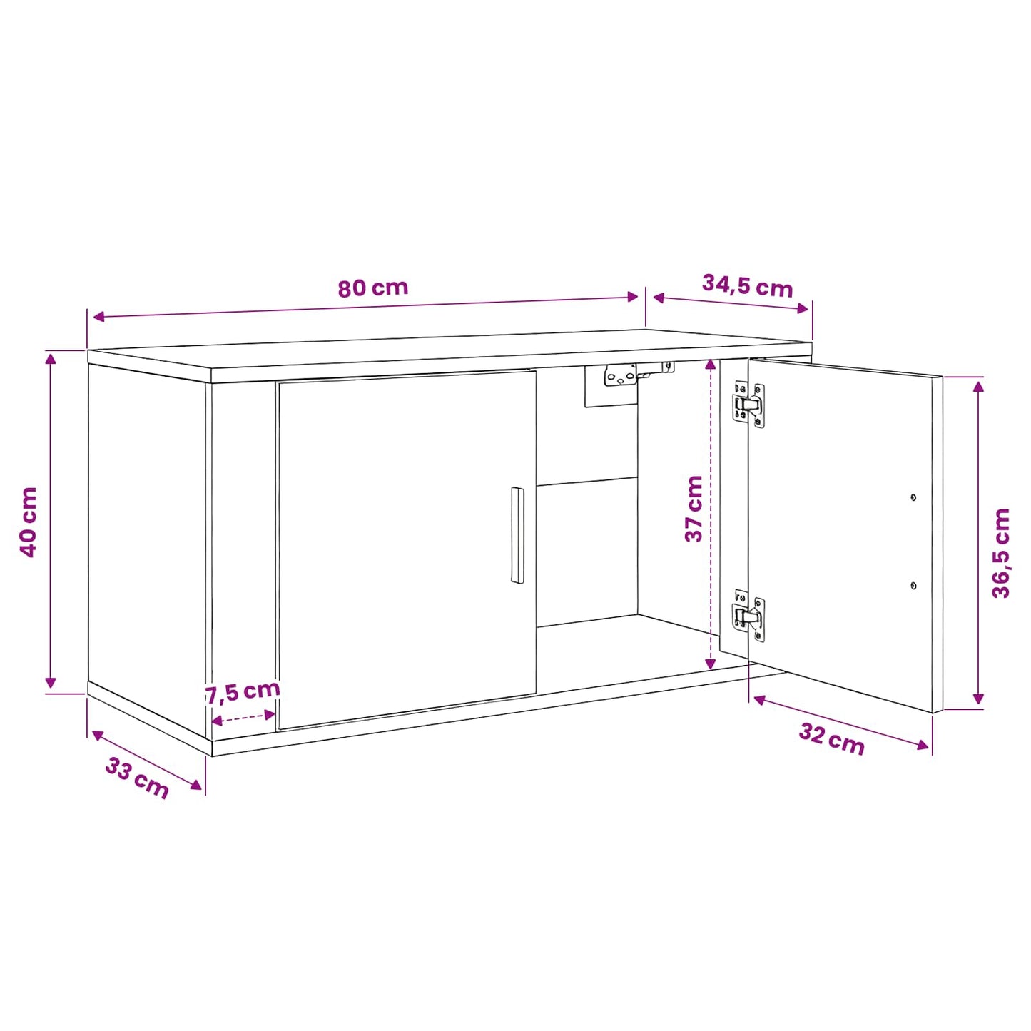 Wall-mounted TV Cabinet Set 2 pcs Old Wood Engineered Wood