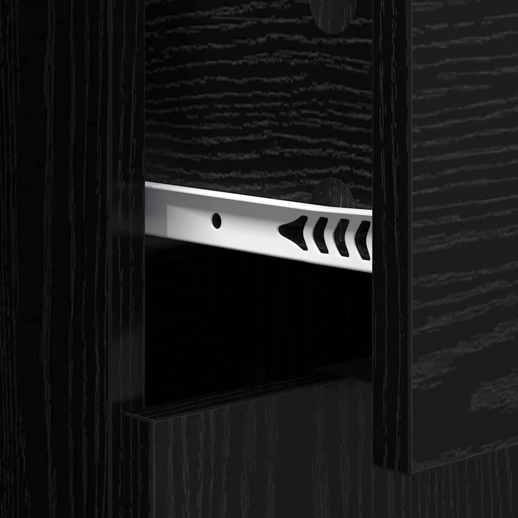 Sideboards 2 pcs Black Oak 60 x 30 x 70 cm Engineered Wood