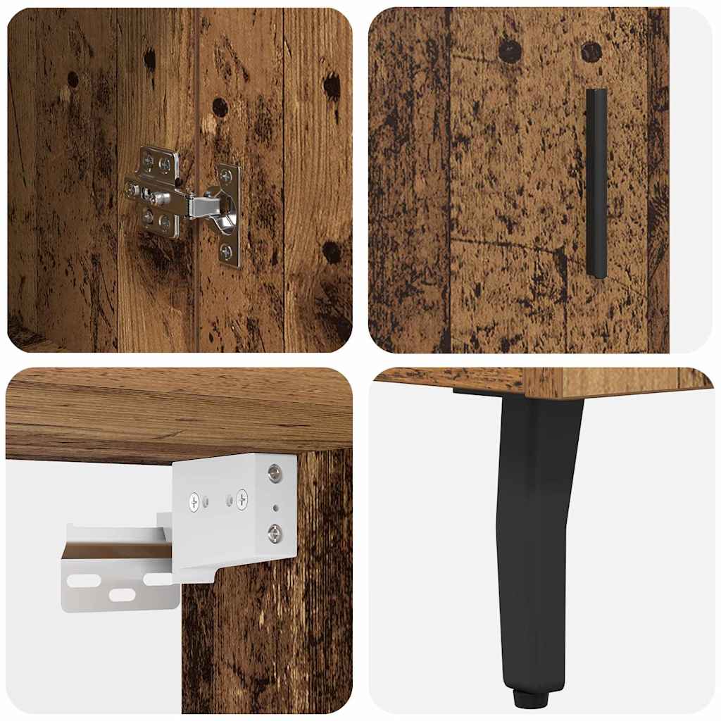 Highboard 2 pcs Old Wood 69.5 x 34 x 180 cm Engineered Wood