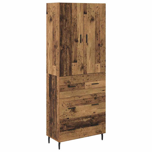 Highboard 2 pcs Old Wood 69.5 x 34 x 180 cm Engineered Wood