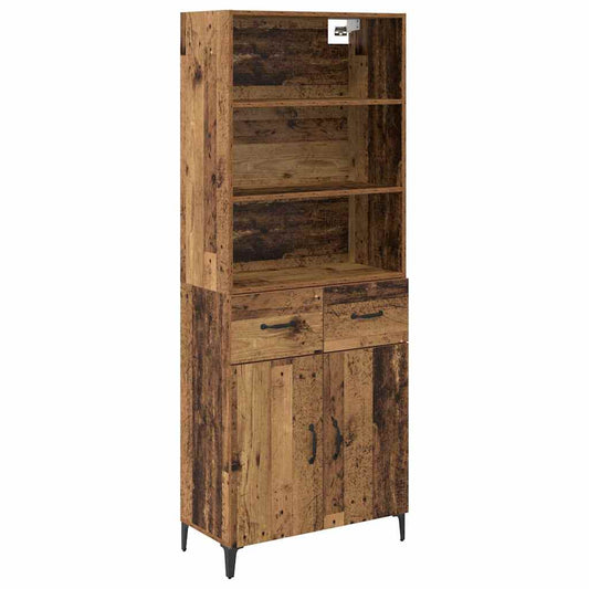 Highboard Old Wood 69.5 x 34 x 180 cm Engineered Wood
