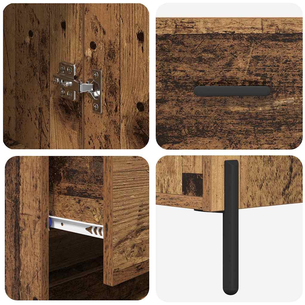 Highboard Old Wood 69.5 x 32.5 x 180 cm Engineered Wood
