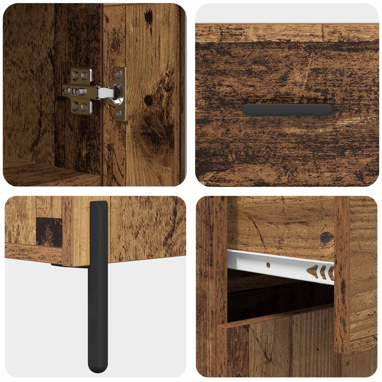Highboard Old Wood 69.5 x 34 x 180 cm Engineered Wood