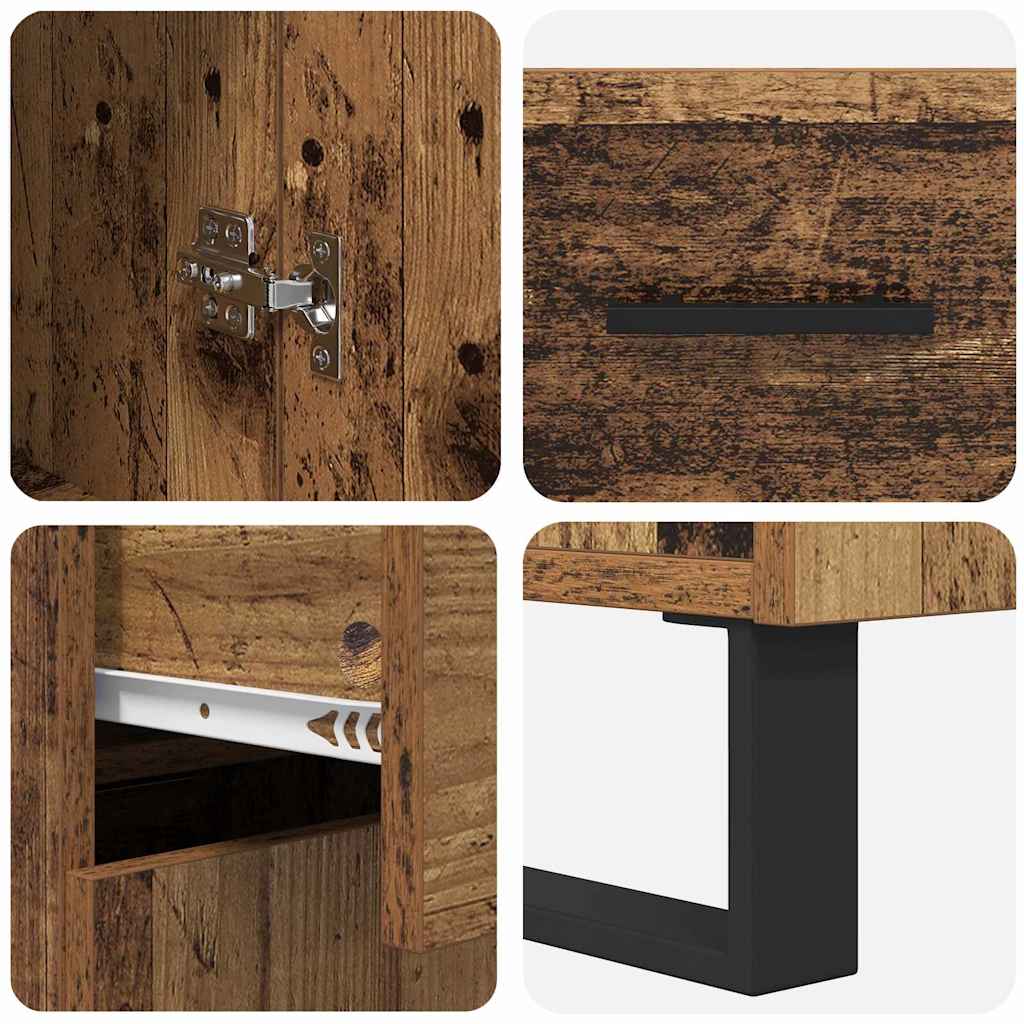 Highboard 2 pcs Old Wood 69.5 x 34 x 180 cm