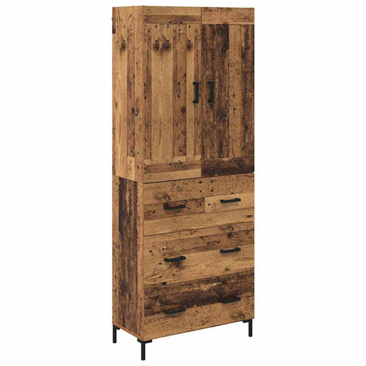 Highboard 2 pcs Old Wood 69.5 x 34 x 180 cm Engineered Wood