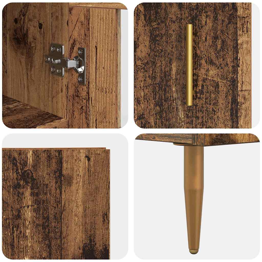 Highboard 2 pcs Old Wood 34.5 x 34 x 180 cm Engineered Wood