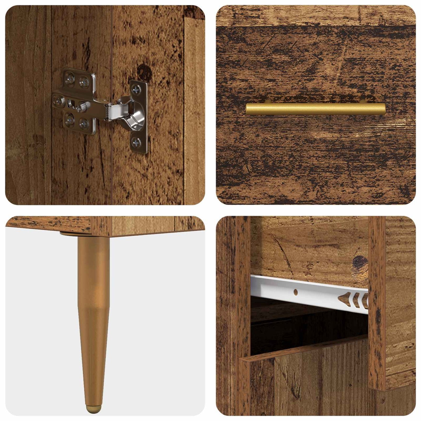 Highboard Old Wood 69.5 x 34 x 180 cm Engineered Wood