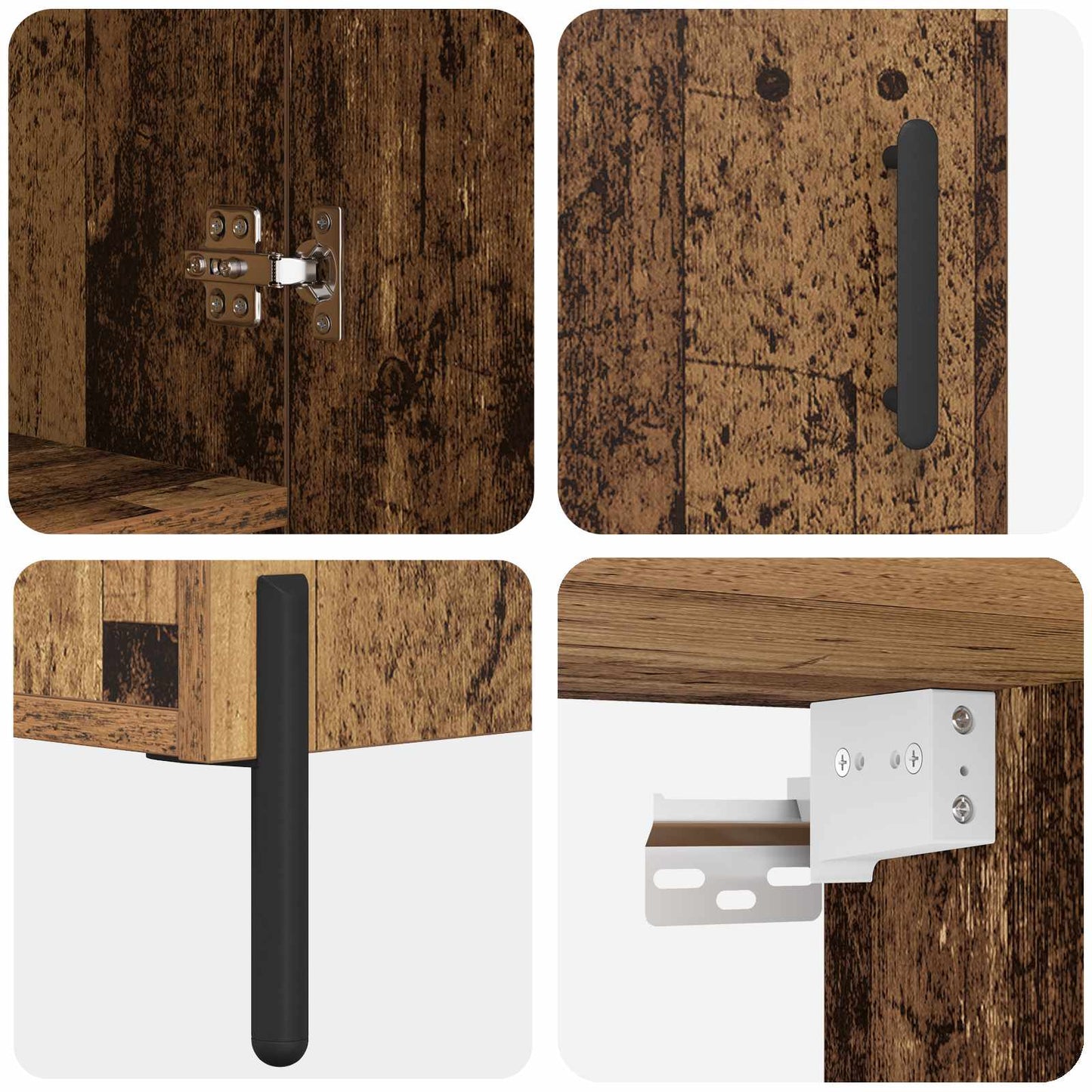 Highboard Old Wood 69.5 x 34 x 180 cm Engineered Wood