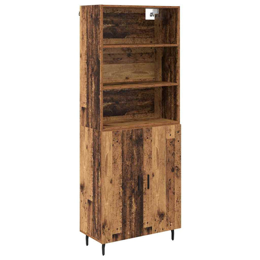 Highboard 2 pcs Old Wood 69.5 x 32.5 x 180 cm Engineered Wood