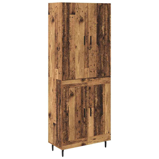 Highboard 2 pcs Old Wood 69.5 x 34 x 180 cm Engineered Wood