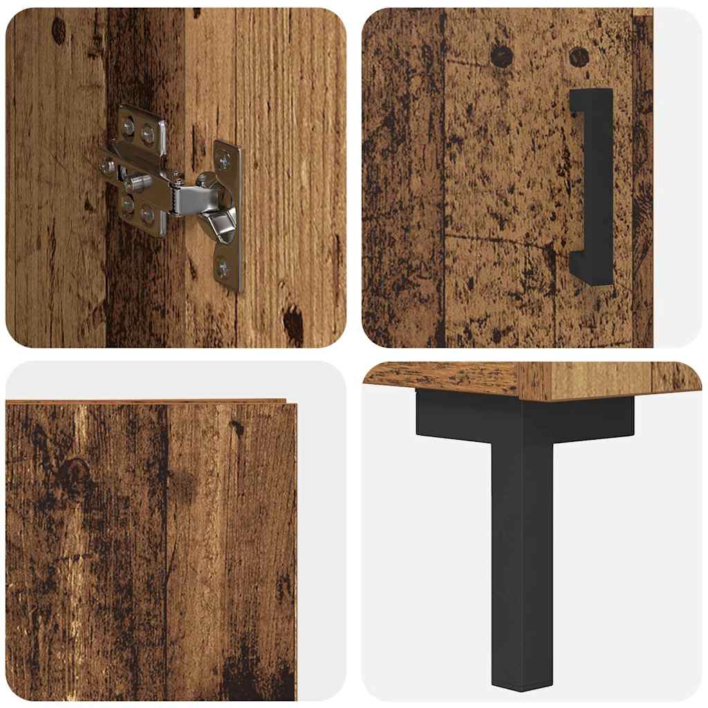 Highboard Old Wood 34.5 x 34 x 180 cm Engineered Wood