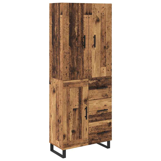 Highboard 2 pcs Old Wood 69.5 x 34 x 180 cm