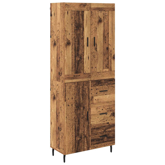 Highboard 2 pcs Old Wood 69.5 x 34 x 180 cm Engineered Wood