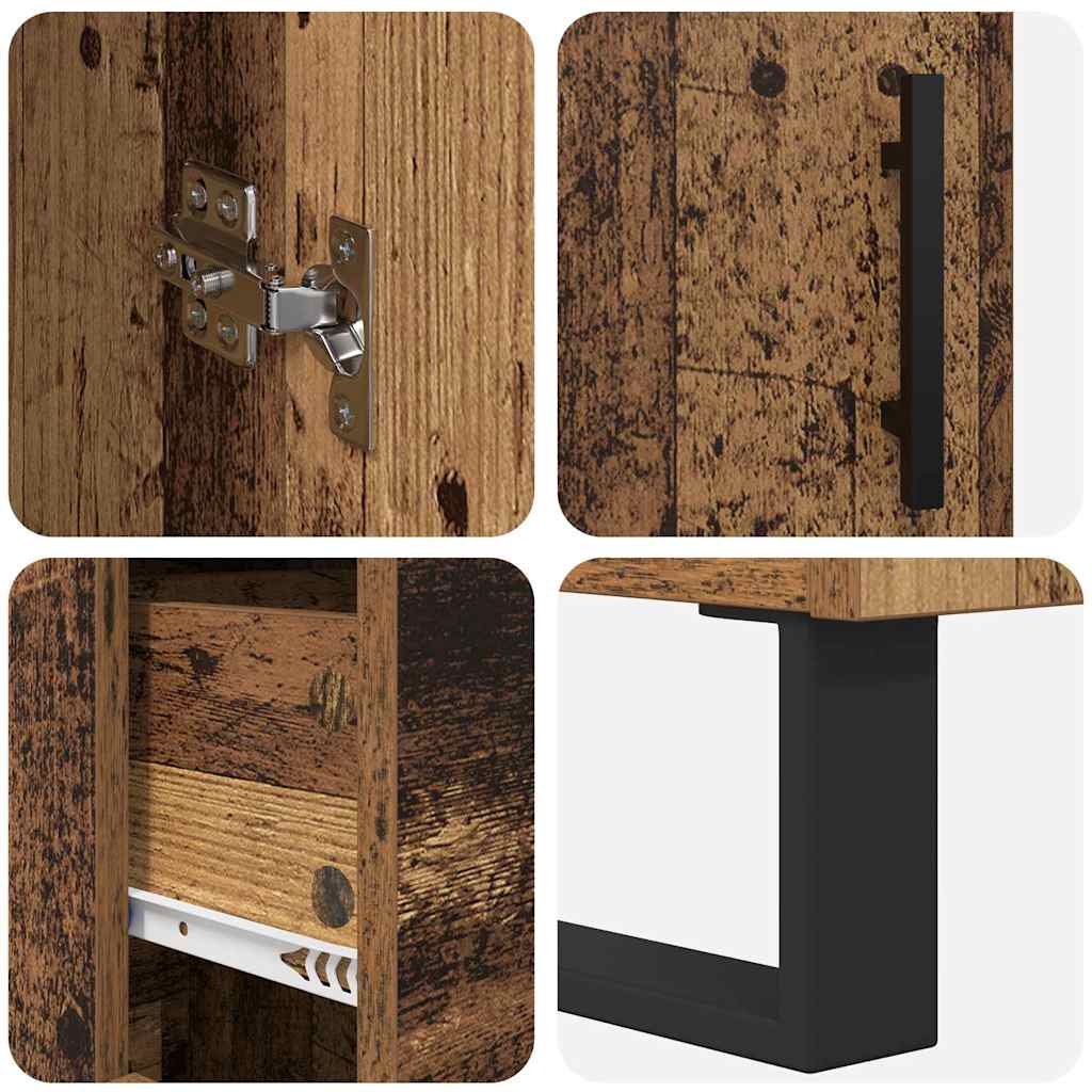 Highboard 2 pcs Old Wood 69.5 x 34 x 180 cm