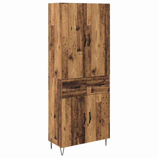 Highboard 2 pcs Old Wood 69.5 x 34 x 180 cm Engineered Wood