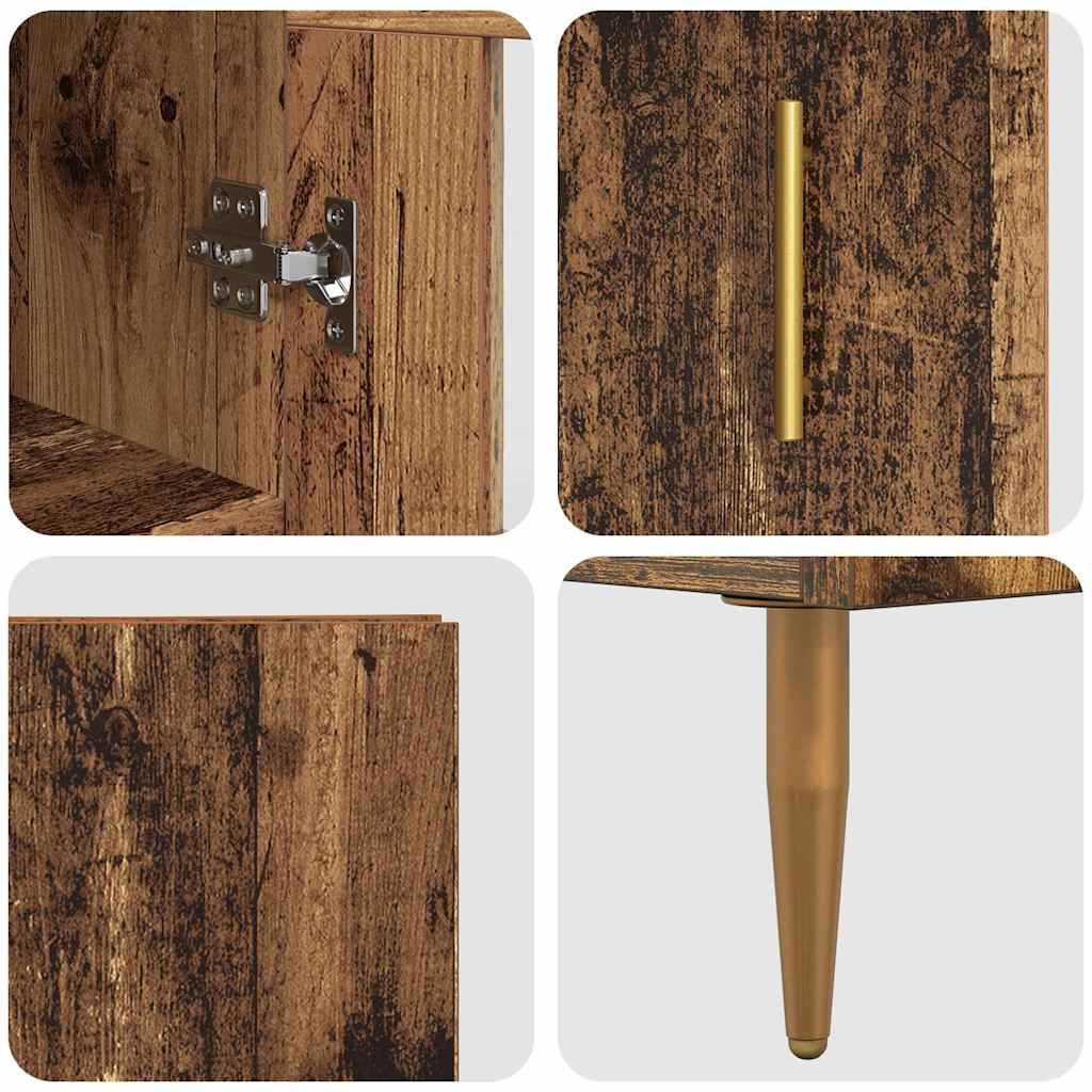 Highboard 2 pcs Old Wood 34.5 x 34 x 180 cm Engineered Wood