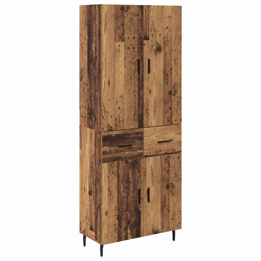 Highboard 2 pcs Old Wood 69.5 x 34 x 180 cm Engineered Wood