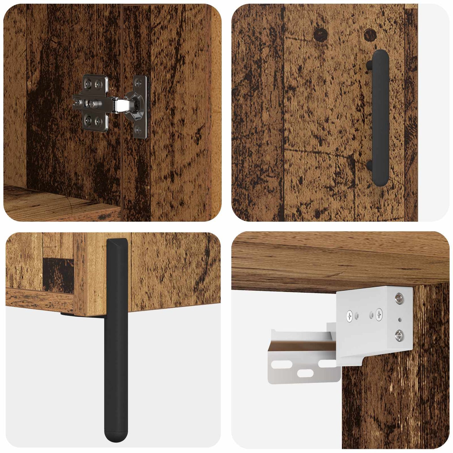 Highboard Old Wood 69.5 x 34 x 180 cm Engineered Wood