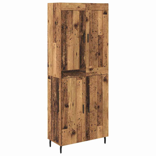 Highboard 2 pcs Old Wood 69.5 x 34 x 180 cm Engineered Wood