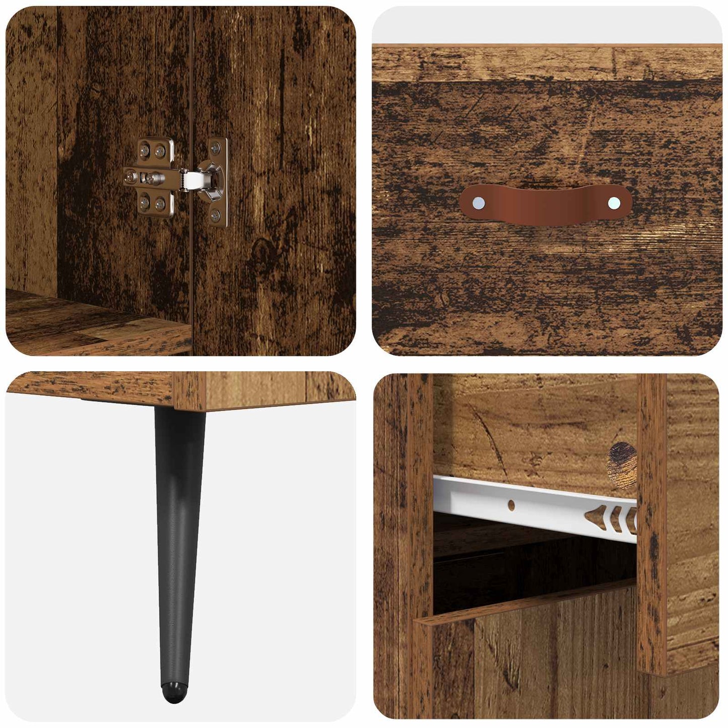 Highboard Old Wood 69.5 x 34 x 180 cm Engineered Wood